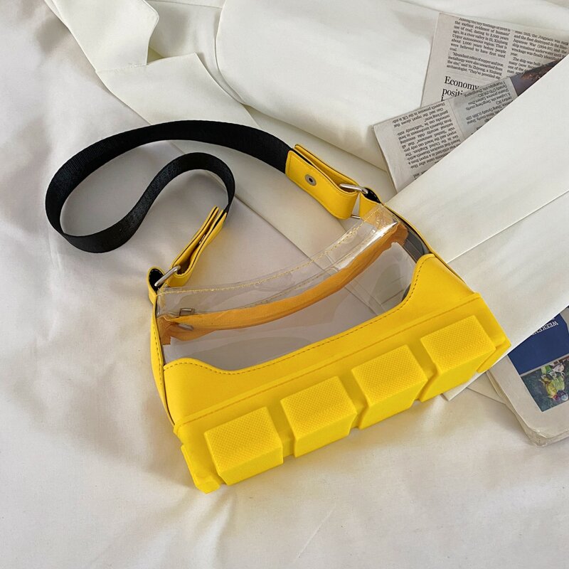 

Two Tone Shoulder Bag, Yellow