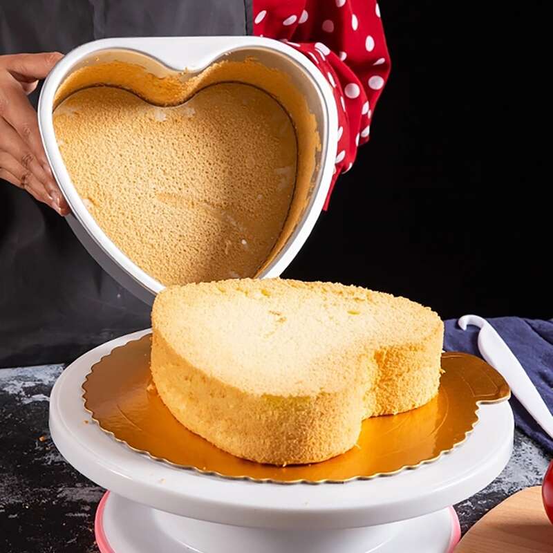 

1pc Heart Shaped 6 Inch Cake Mold, Silver