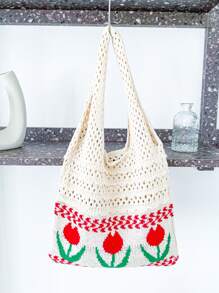 Floral Graphic Shopper Bag