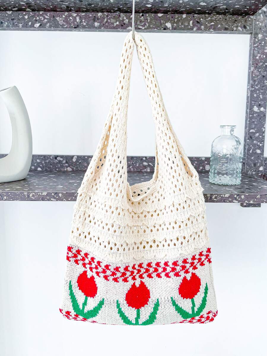 Floral Graphic Shopper Bag