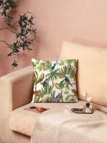 Animal Print Cushion Cover Without Filler, Throw Pillow Case, Pillow Insert Not Include, For Sofa, Living Room - Multicolor - View 3