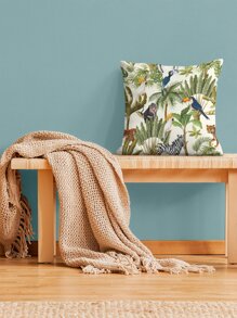 Animal Print Cushion Cover Without Filler, Throw Pillow Case, Pillow Insert Not Include, For Sofa, Living Room - Multicolor - View 6