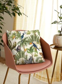 Animal Print Cushion Cover Without Filler, Throw Pillow Case, Pillow Insert Not Include, For Sofa, Living Room - Multicolor - View 7