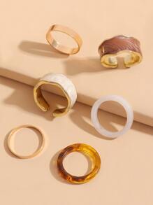 6入組極簡風格圓環