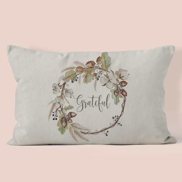 

Plant Print Lumbar Pillowcase Without Filler, Multicolor