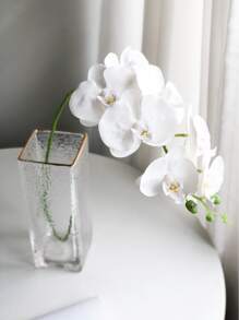 1 件 31.5 英寸塑料人造卡特兰花（无瓶），仿真花装饰家居装饰、假植物、秋季装饰、房间、书桌、花园装饰、房间装饰用品、情人节、礼物