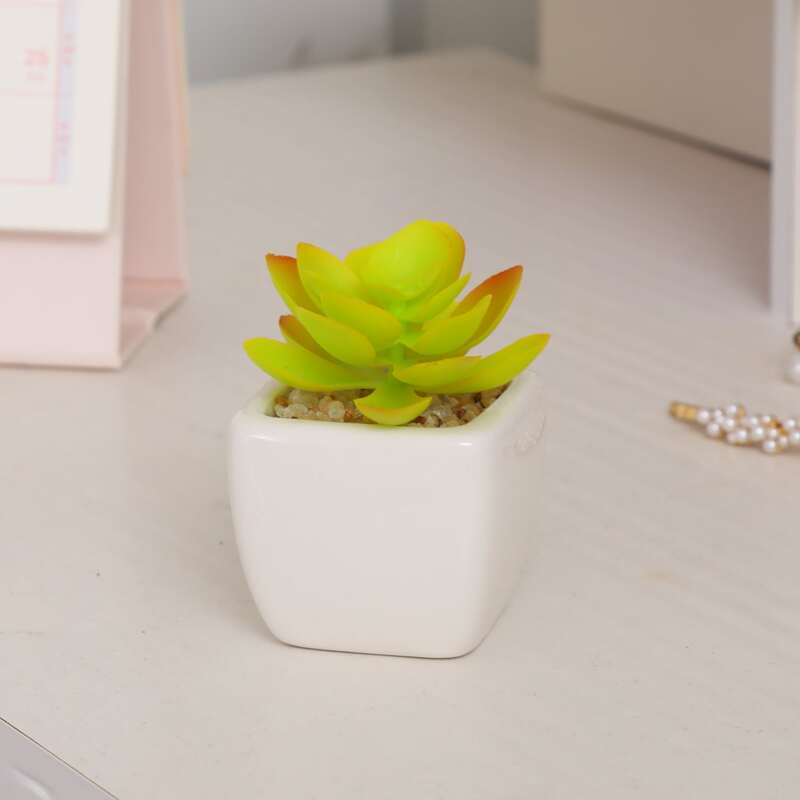 

1pc Artificial Potted Plant, Multicolor