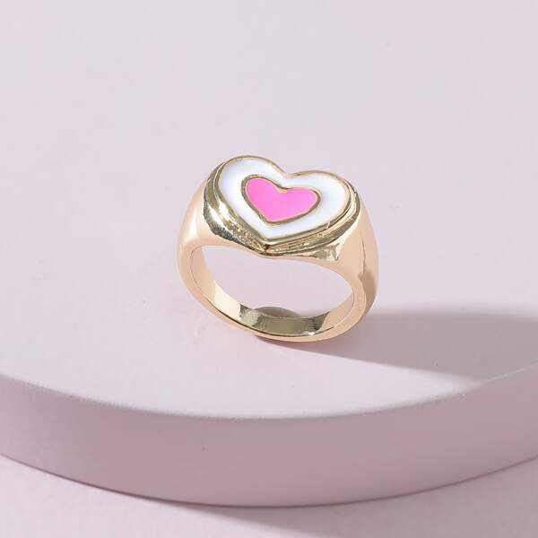 

Heart Decor Ring, Multicolor