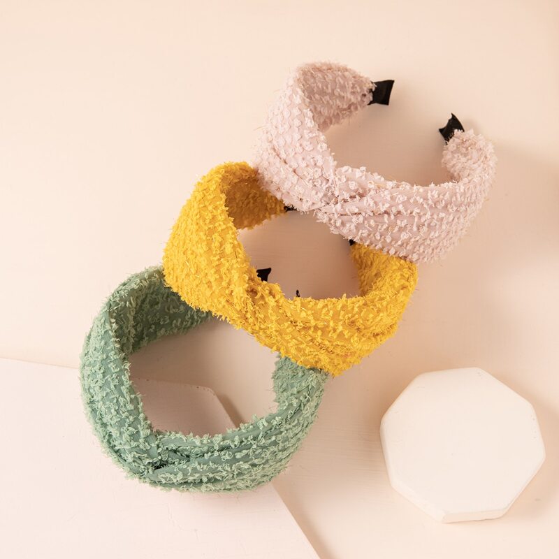 

3pcs Solid Wide Headband, Multicolor