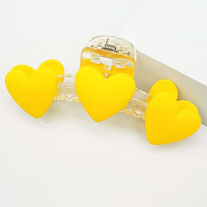 

Heart Decor Hair Claw, Yellow