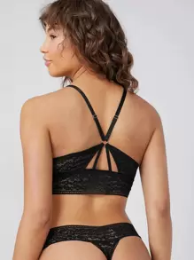 LUVLETTE Lencería Bralettes Lencería Sujetador de encaje - Negro - Ver 2