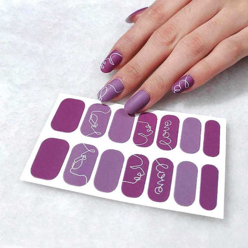 

1sheet Graphic Nail Sticker, Multicolor