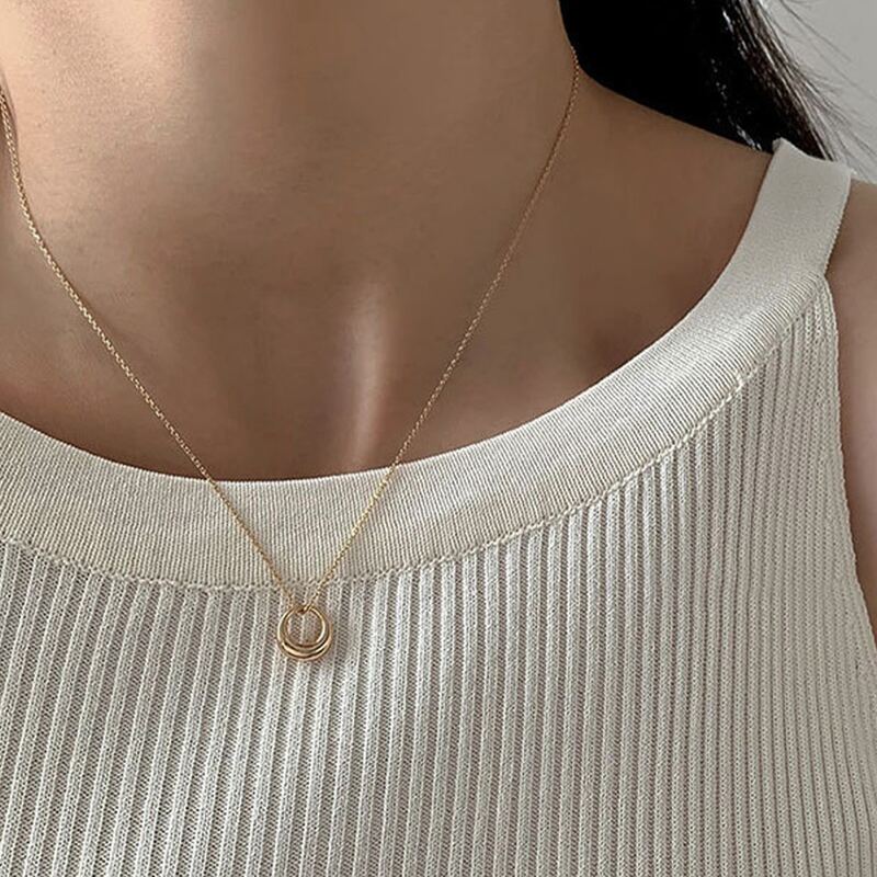 

Ring Decor Chain Necklace, Gold