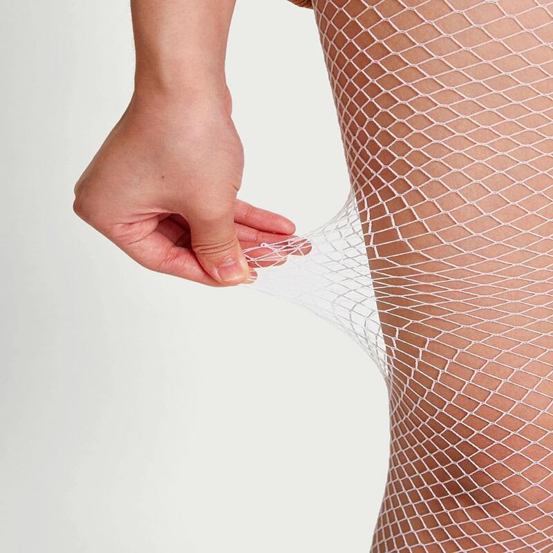 

Solid Fishnet Tights, White