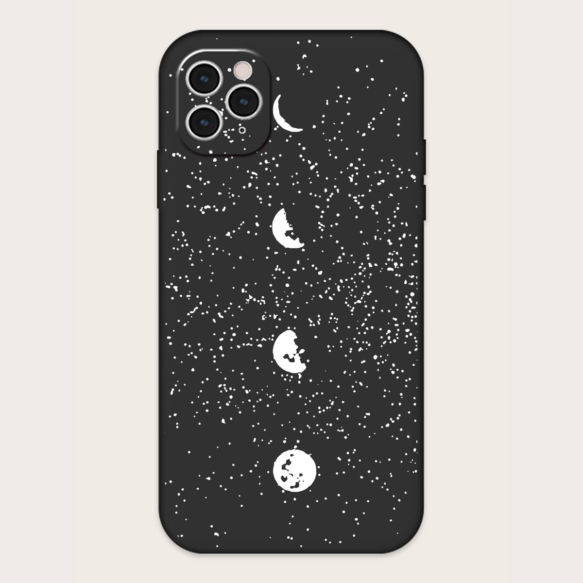 

Moon Print Phone Case, Black