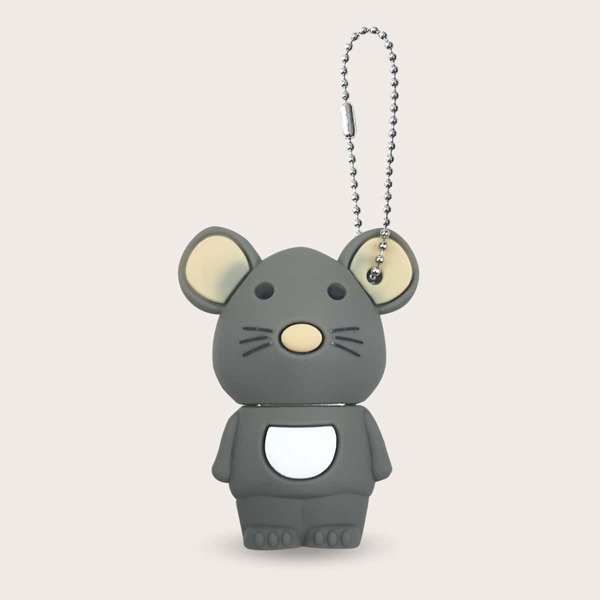 

Cartoon Mouse Shaped USB Flash Drive, Grey