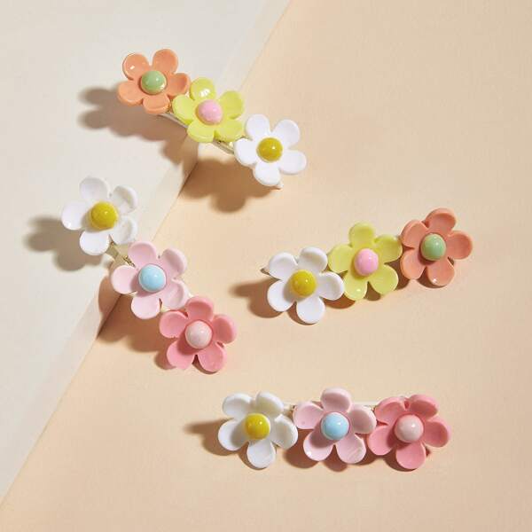 

1pc Random Pet Flower Hair Clip, Multicolor