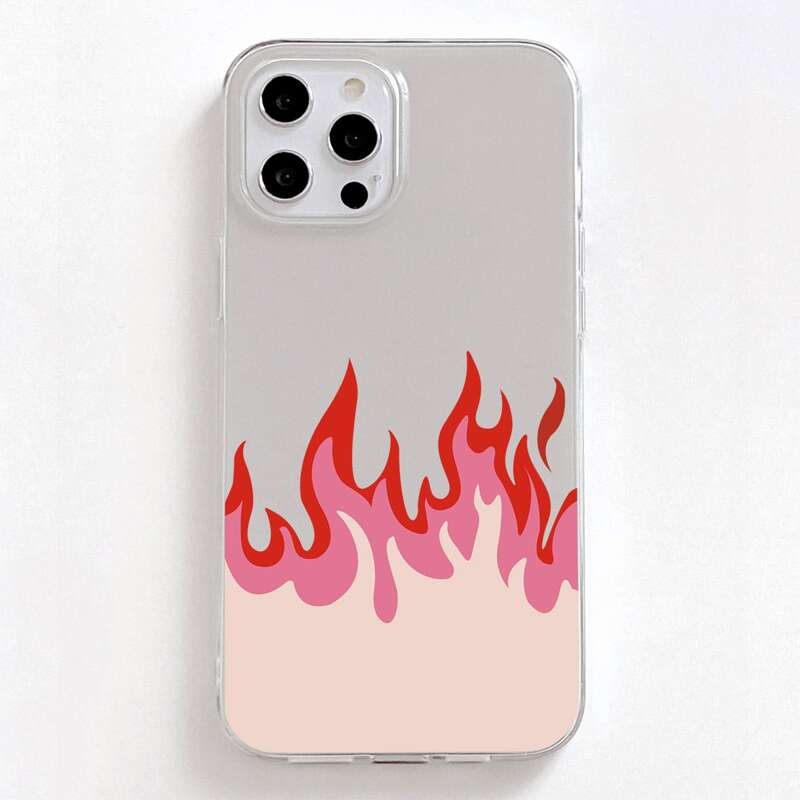 

Fire Print Phone Case, Clear