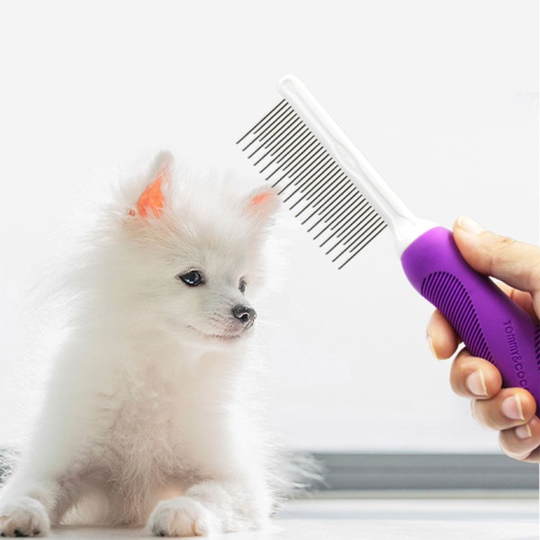 

1pc Long Handle Pet Hair Comb, Purple