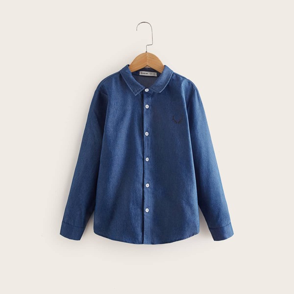 

Boys Antler Print Shirt, Blue