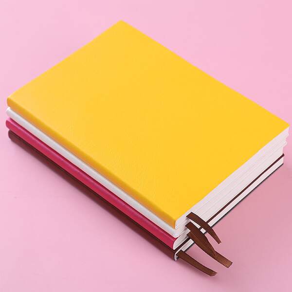 

1pc Plain Cover Random Notebook, Multicolor