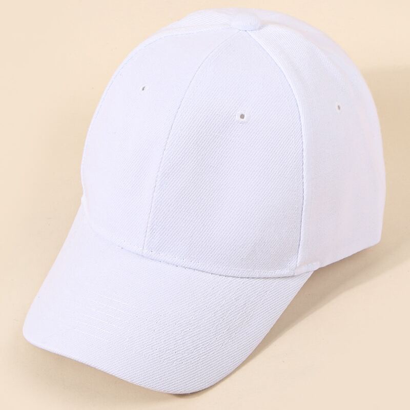 

Guys Solid Baseball Cap, White