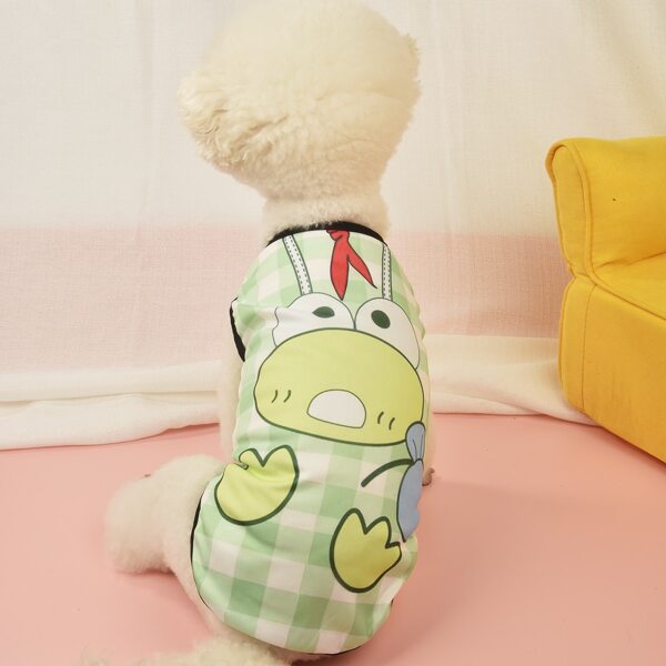 

Cartoon Frog Pet Tank Top, Multicolor