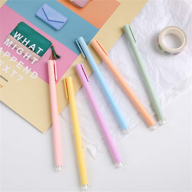 

6pcs Random Color Gel Pen, Multicolor