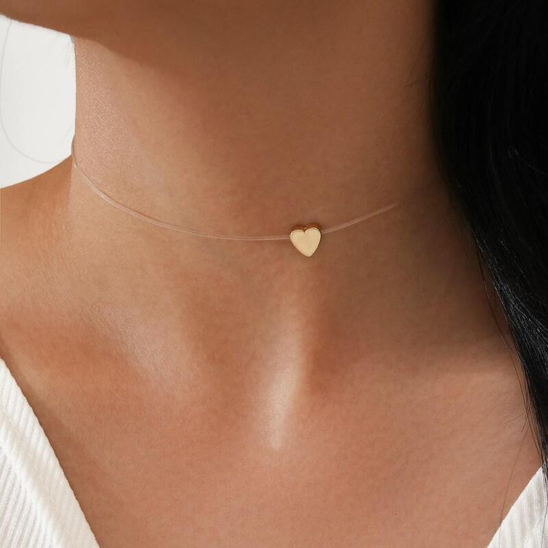

Heart Decor Necklace, Gold