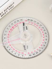 1pc Random Multifunction Protractor,Ruler,Rulers - Multicolor - View 4