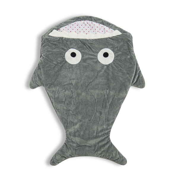 

Baby Unisex Cartoon Patched Sleep Bag, Dark grey