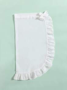 Niñas Falda de pareos ribete con fruncido - Blanco - Ver 3