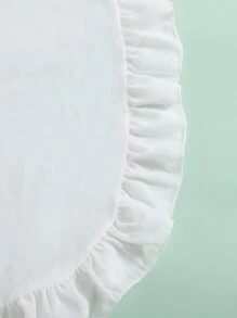 Niñas Falda de pareos ribete con fruncido - Blanco - Ver 5