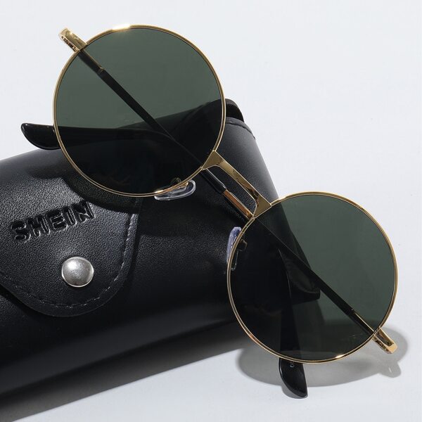 

Men Round Frame Sunglasses, Dark green