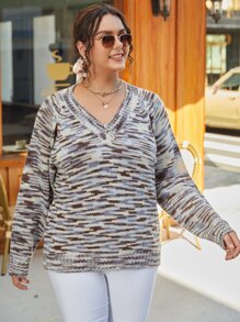 Jersey de space dye con abertura de manga raglán - Multicolor - Ver 3