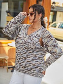 Jersey de space dye con abertura de manga raglán - Multicolor - Ver 4