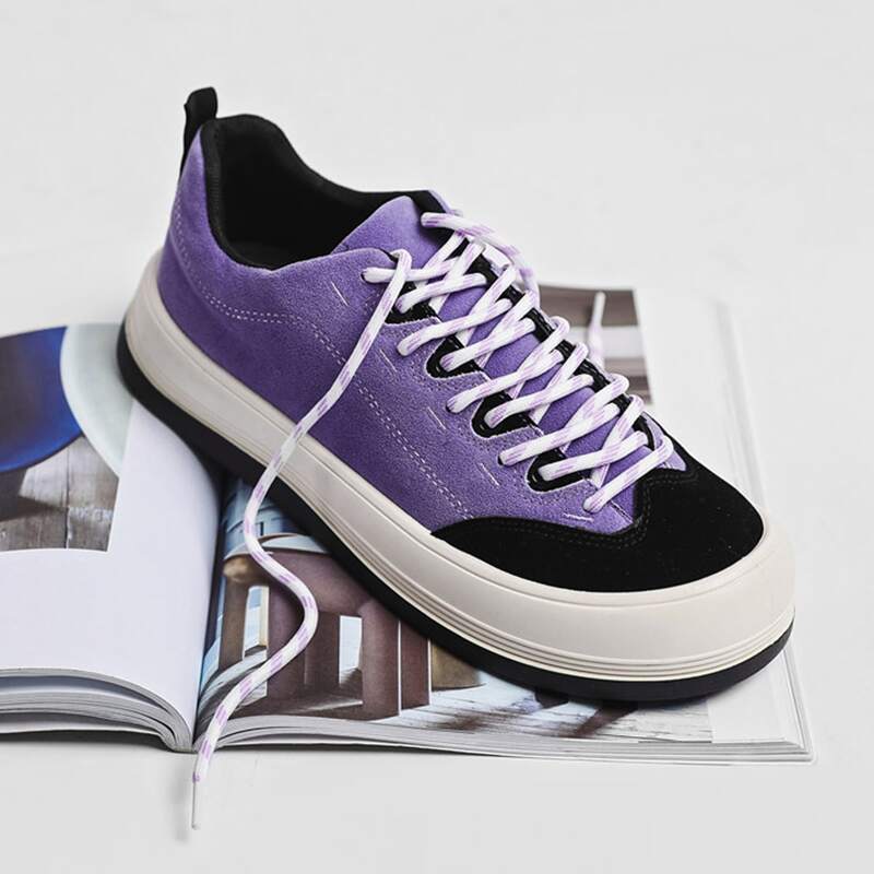 

Guys Two Tone Lace Up Front Sneakers, Purple