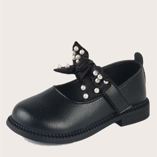 

Toddler Girls Bow Decor Mary Janes, Black