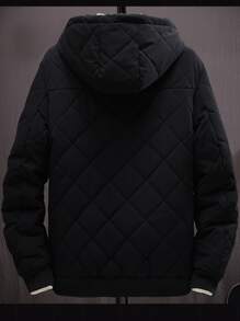 Manfinity Homme Men Zip Up Hooded Thermal Lined Jacket Without Jumper - Black - View 2