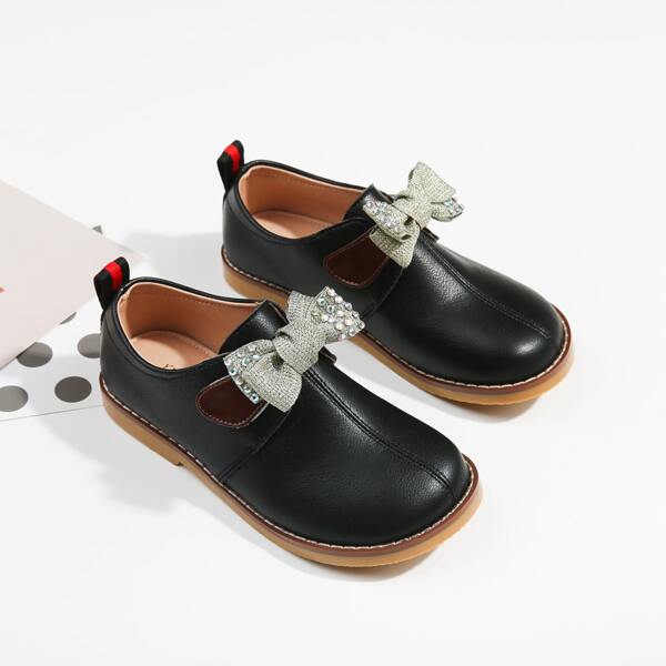 

Toddler Girls Bow Decor Mary Janes, Black