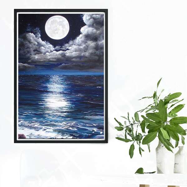 

Moon Pattern Diamond Painting Without Frame, Multicolor