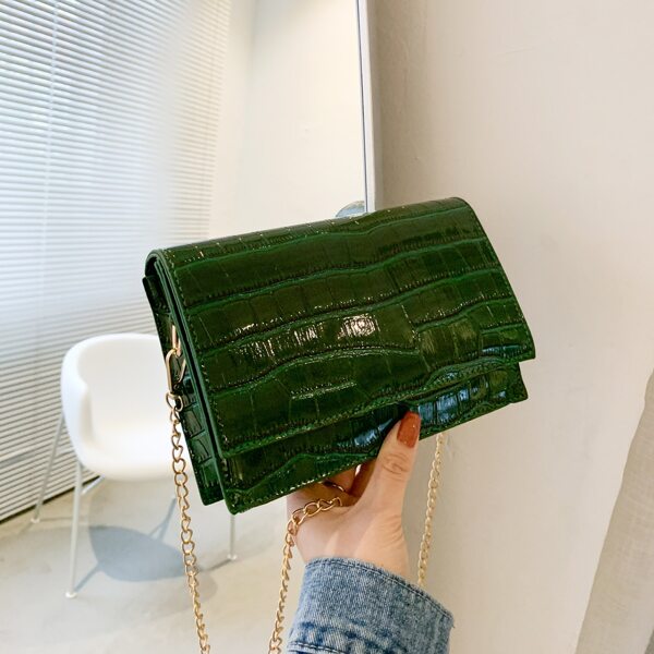 

Croc Embossed Flap Crossbody Bag, Green