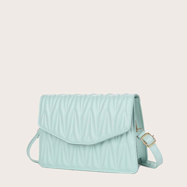 

Minimalist Chevron Crossbody Bag, Green