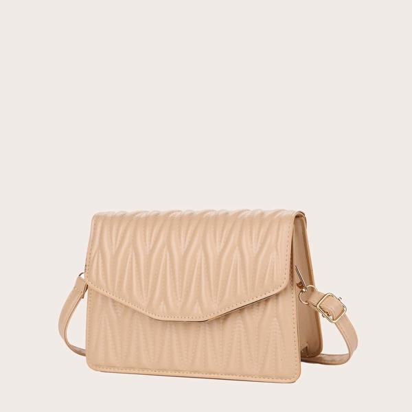 

Minimalist Chevron Crossbody Bag, Khaki
