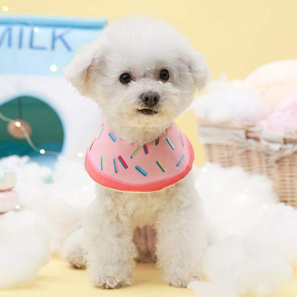 

Donut Design Pet Bandana, Pink