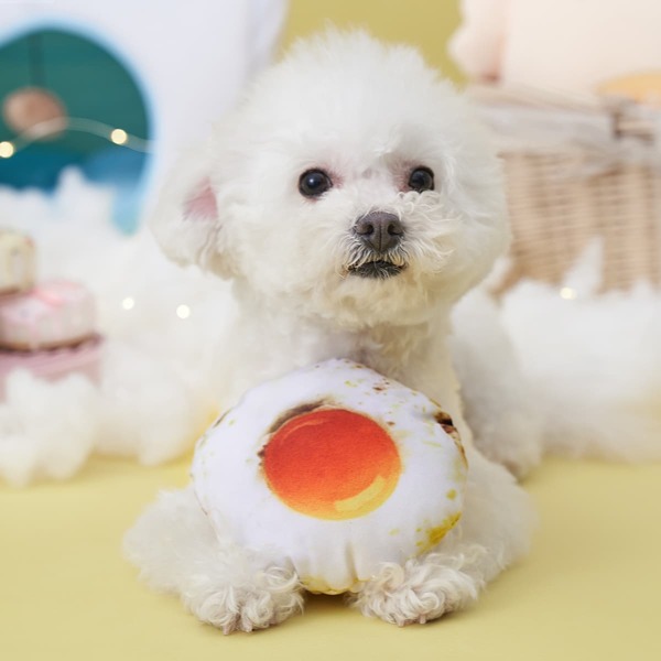 

Fried Egg Design Pet Sound Toy, Multicolor