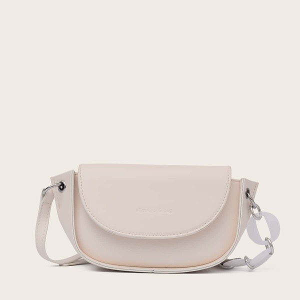 

Minimalist Chain Crossbody Bag, Beige