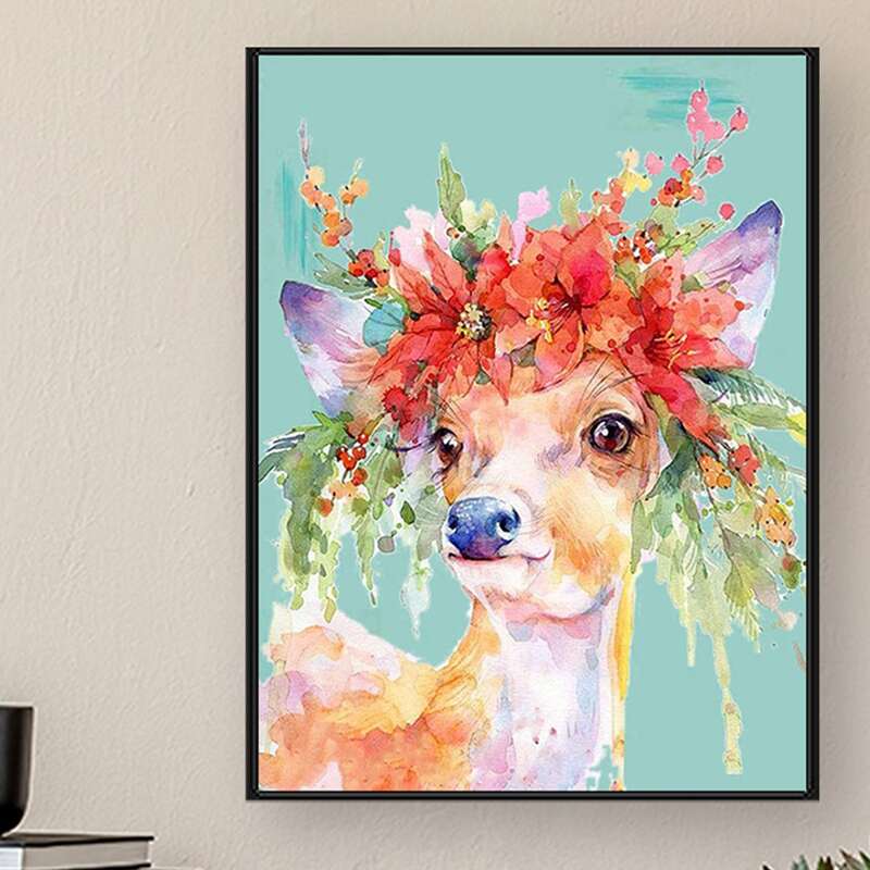 

Deer Pattern Diamond Painting Without Frame, Multicolor