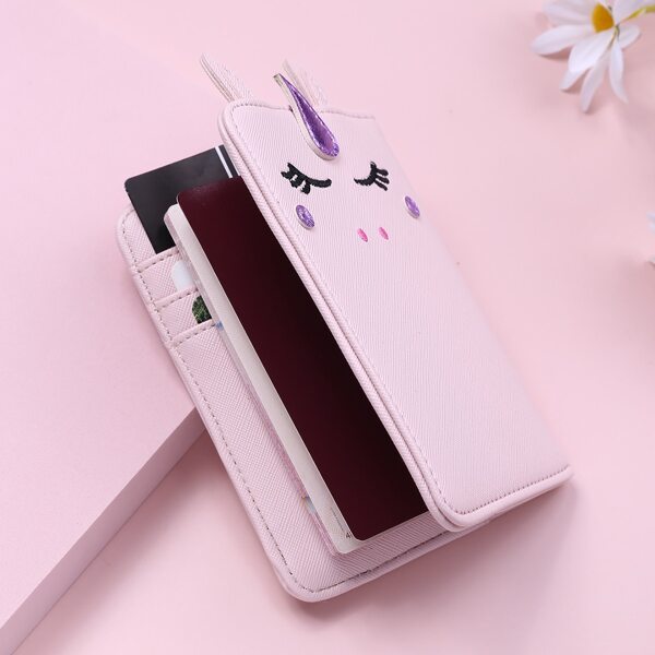

Cartoon Unicorn Graphic Passport Case, Pink