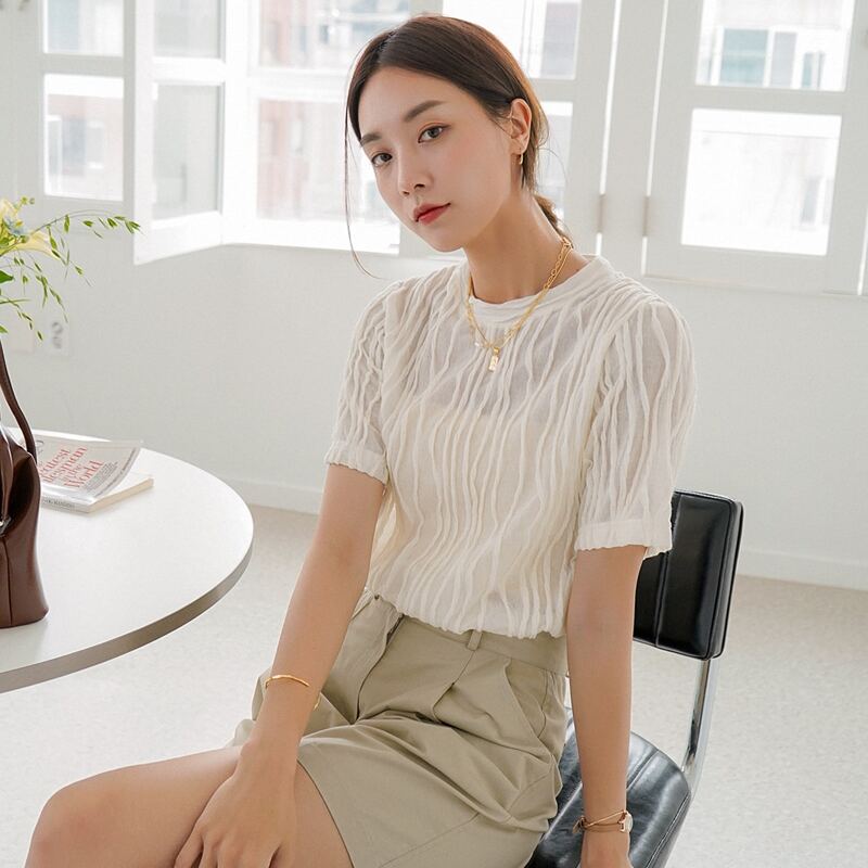 

Solid Short Sleeve Tee, White